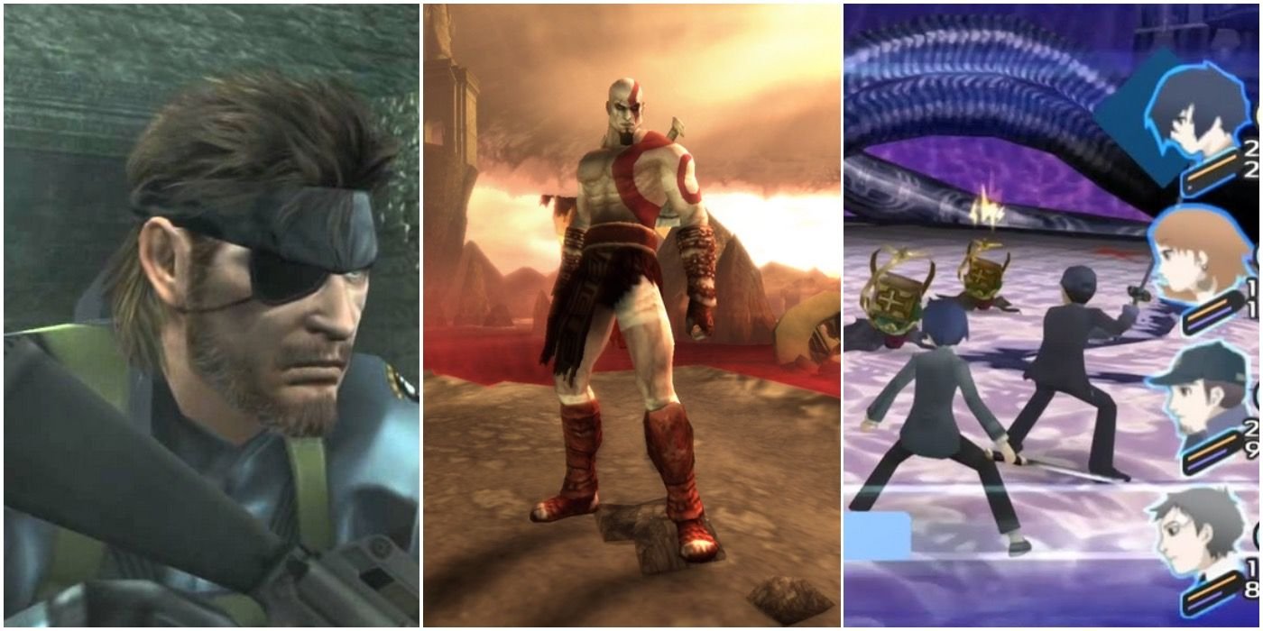 PSP Best Metal Gear God Of War Persona Trio