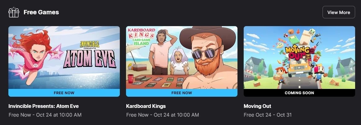 epic games store free games october 2024 moving out