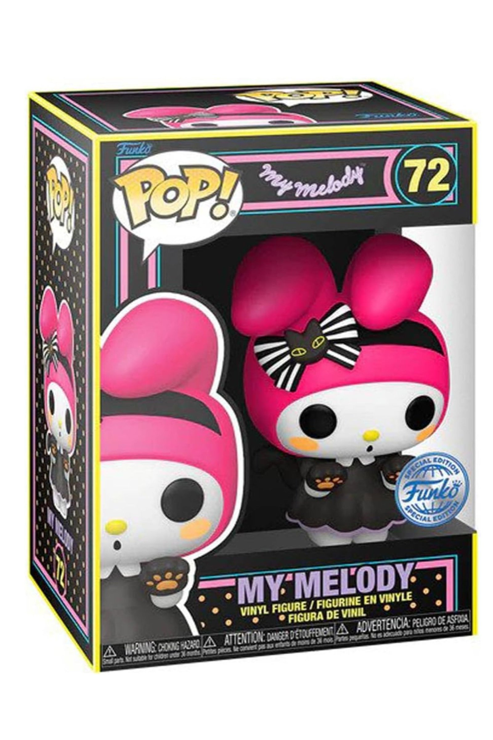Sanrio's My Melody Funko Pop! in her black cat Halloween costume.