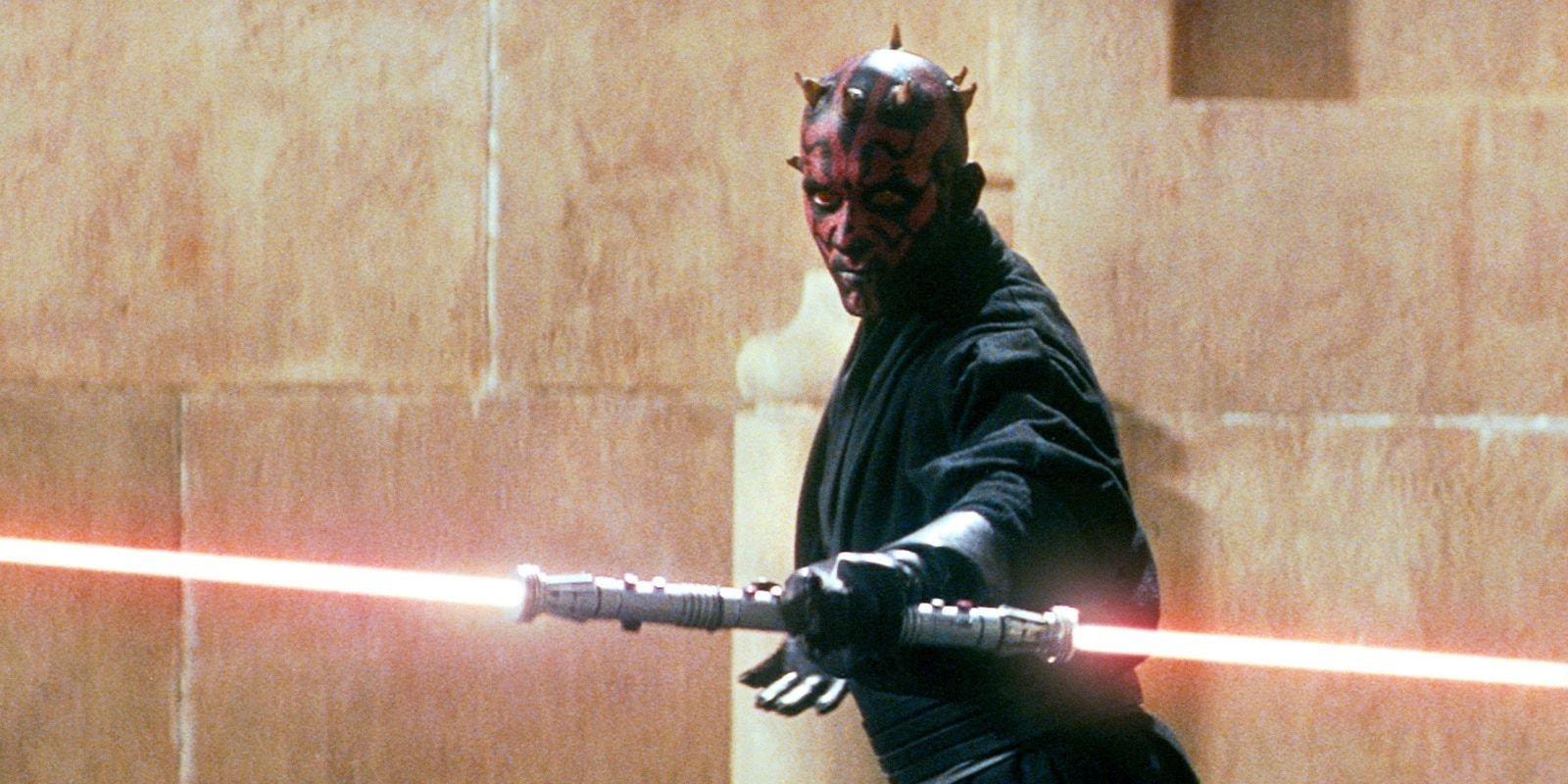 darth maul in his final fight in Star Wars: Episode 1 - The Phantom Menace