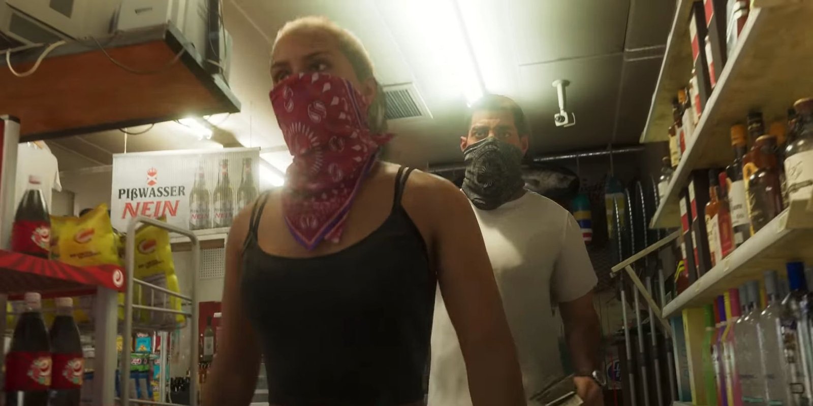 Lucia and her partner in a store robbery in GTA 6