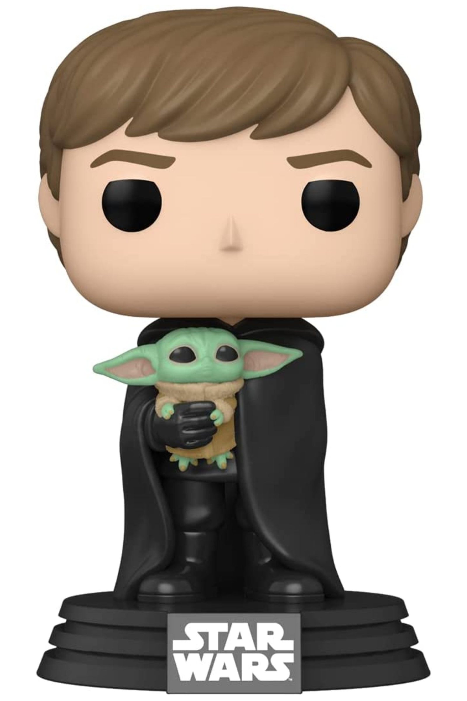 luke skywalker holding grogu funko pop