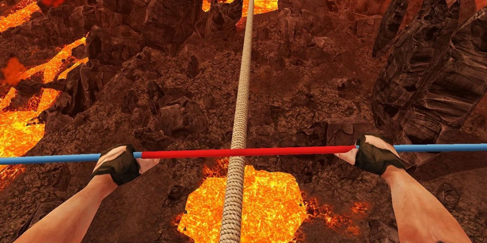 Death Sky Walk: Walking Over Lava Pits