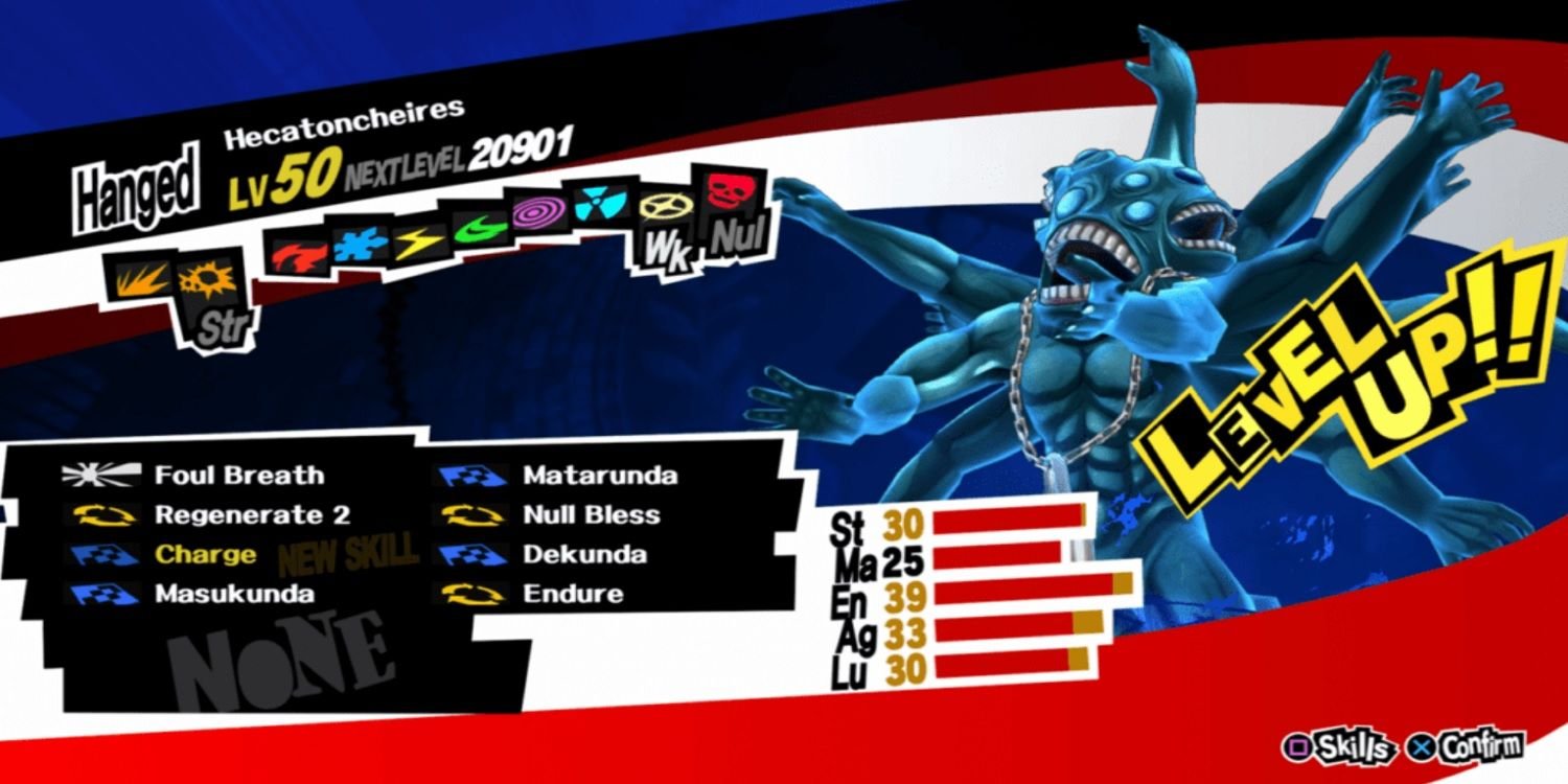 Hecatoncheires summons character menu in Persona 5 Royal