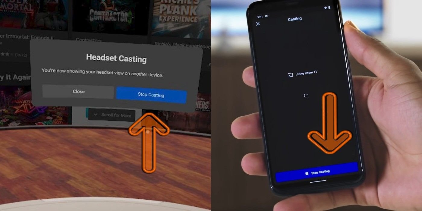 Stop casting from the Oculus Quest 2