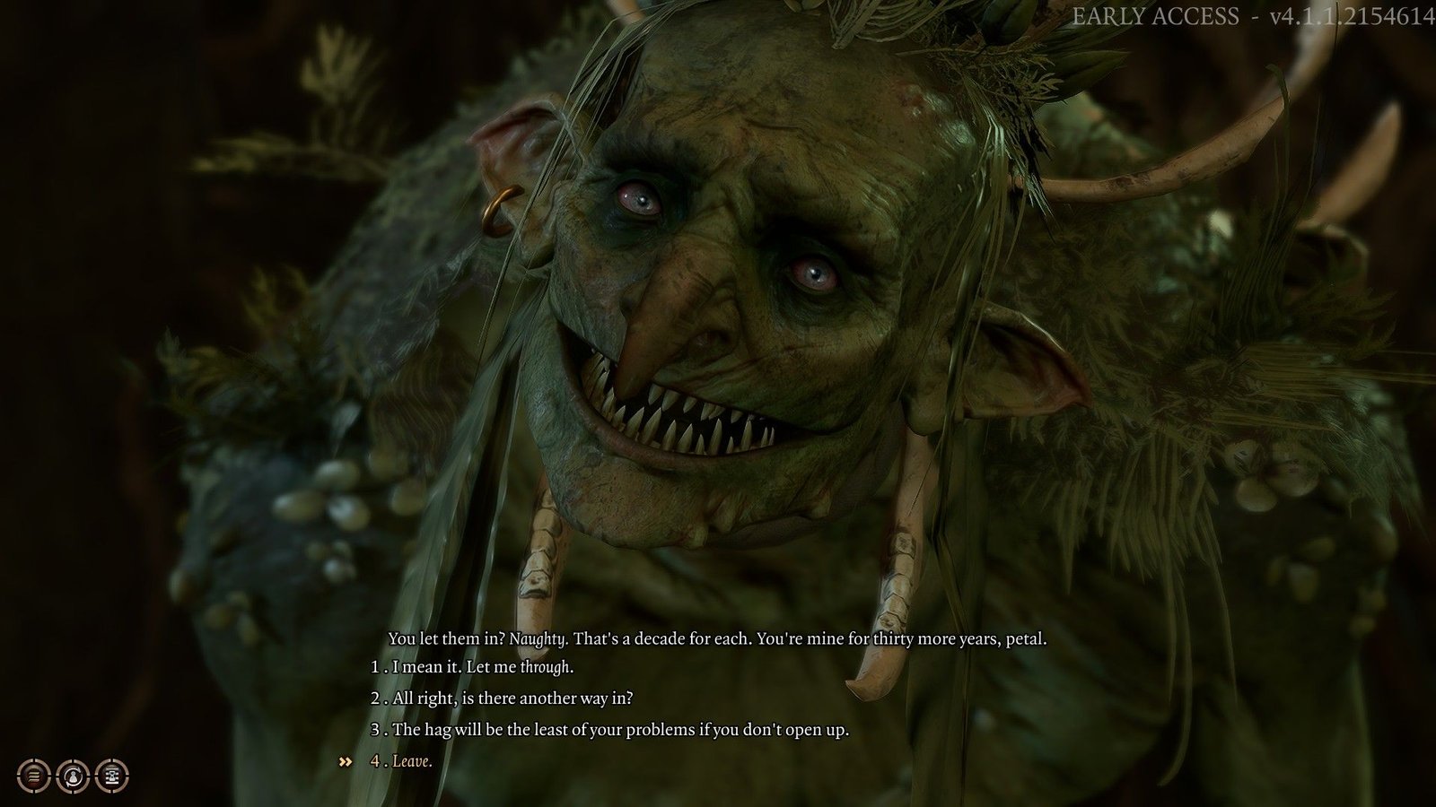 Baldur's Gate 3: Auntie Ethel In Hag Form In Dialogue