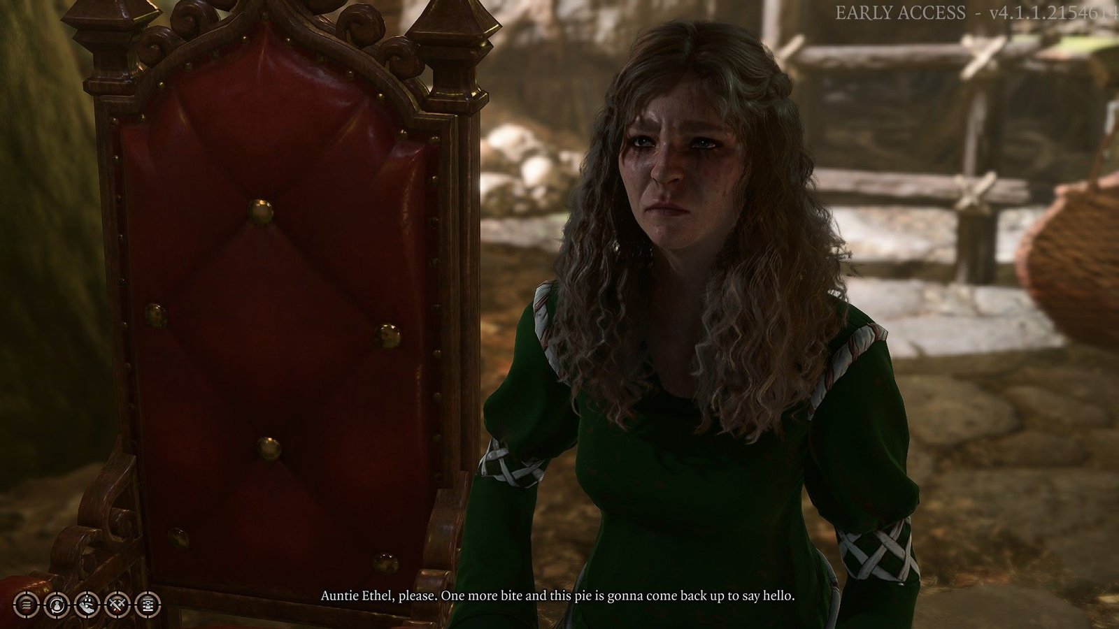 Baldur's Gate 3: Mayrina in Auntie Ethel's Teahouse