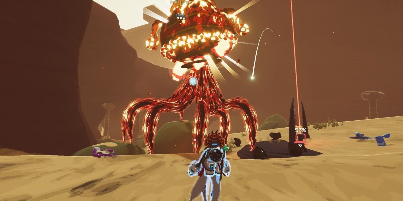 artificer battling boss in abandoned aqueducts