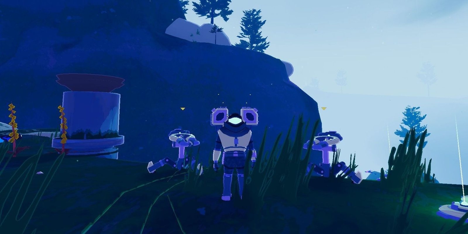 engineer standing next to turret facing camera