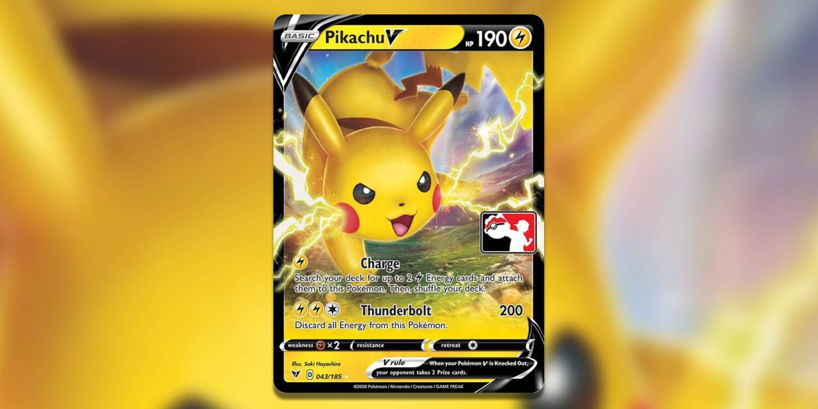 Pokemon TCG Pikachu V Prize Pack Series Card