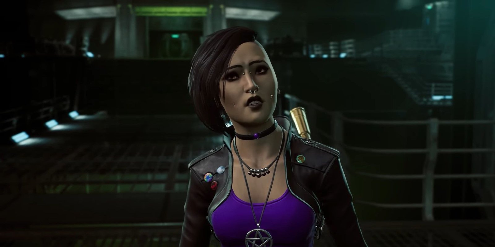 Nico in Marvel's Midnight Suns looking sour and shocked being referred to as just a "friend," when she thought Bruce would know her name.