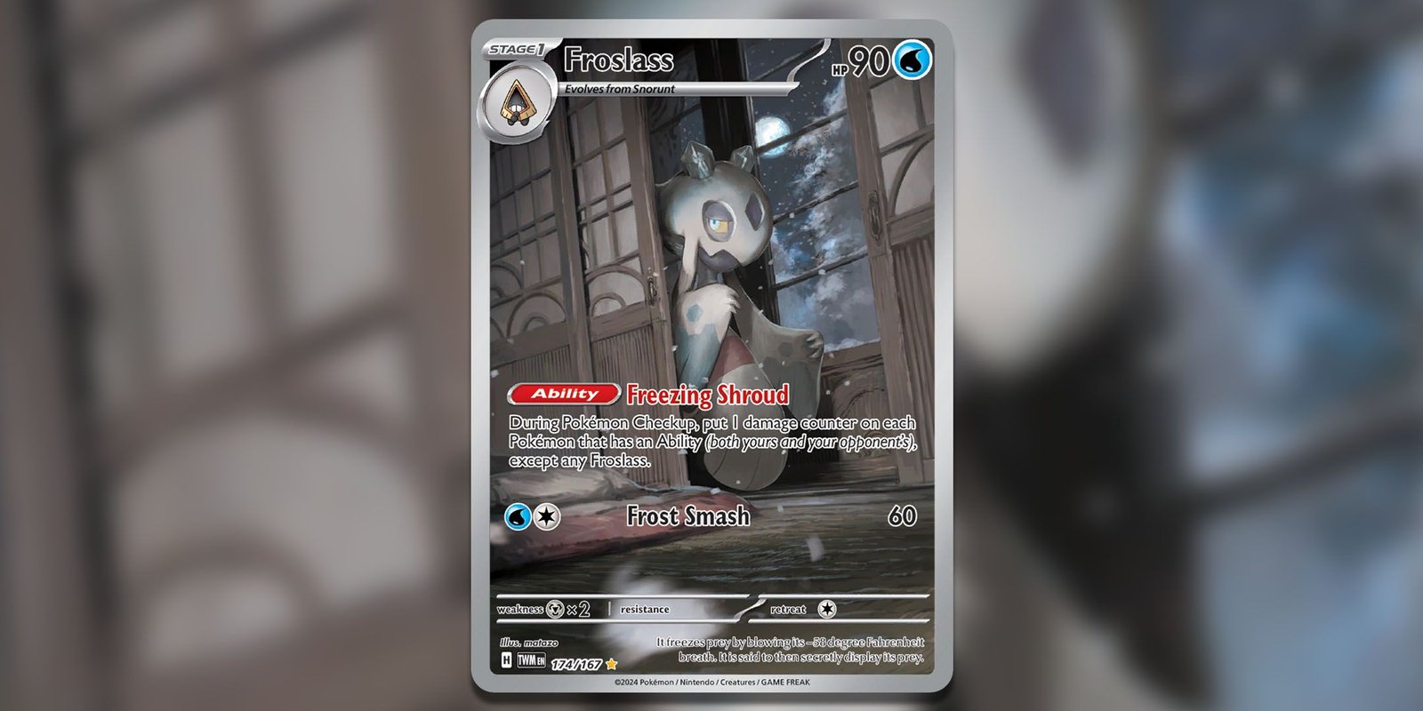 Full art card of Froslass from the Pokemon TCG.