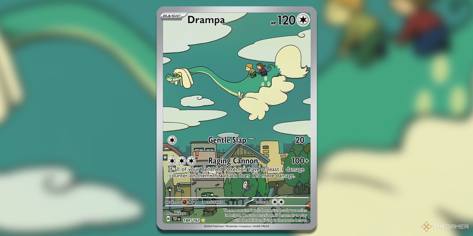 drampa full art Pokemon TCG card.