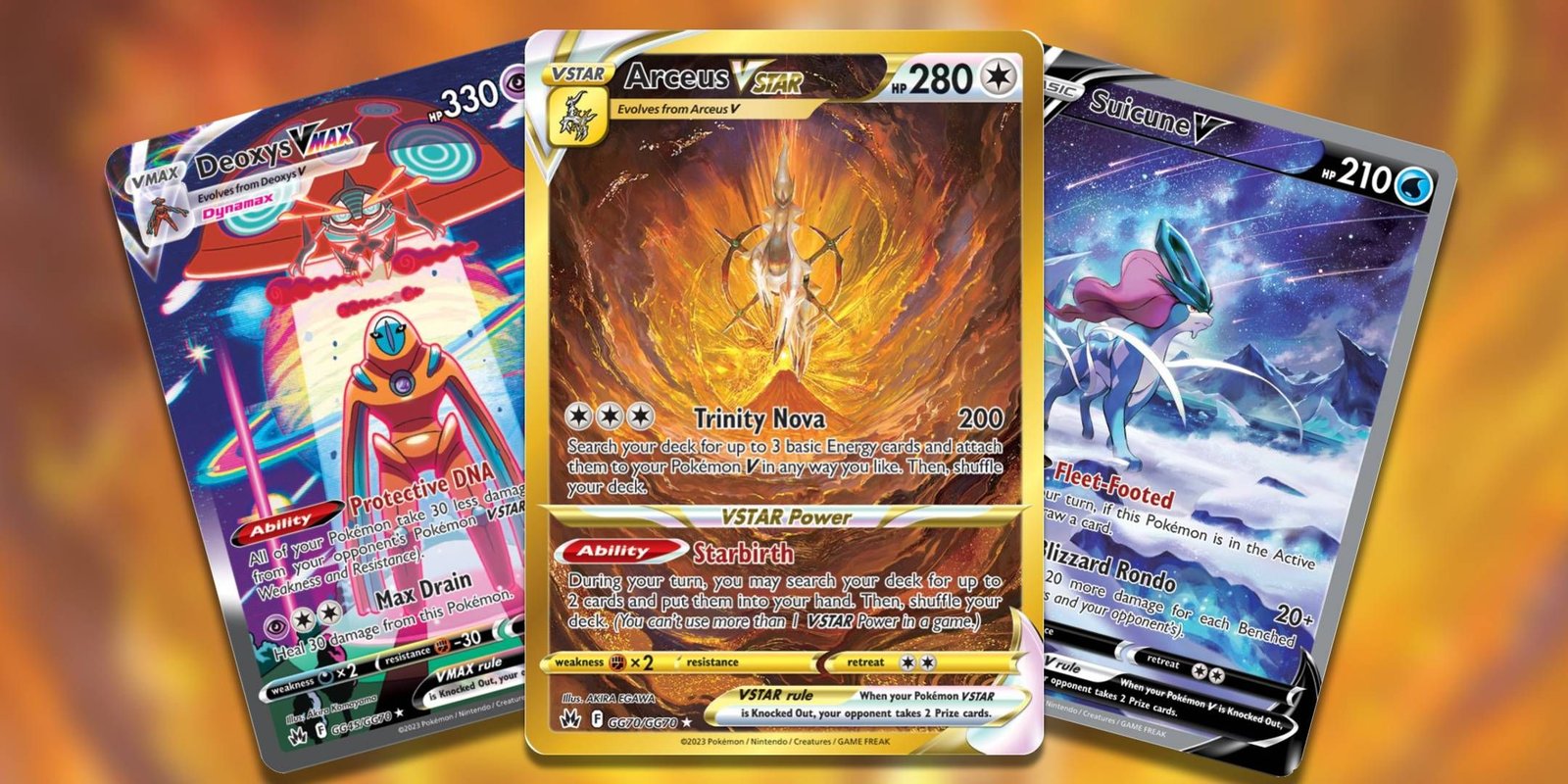 Pokemon Crown Zenith Most Valuable Cards Deoxys, Arceus, and Suicune