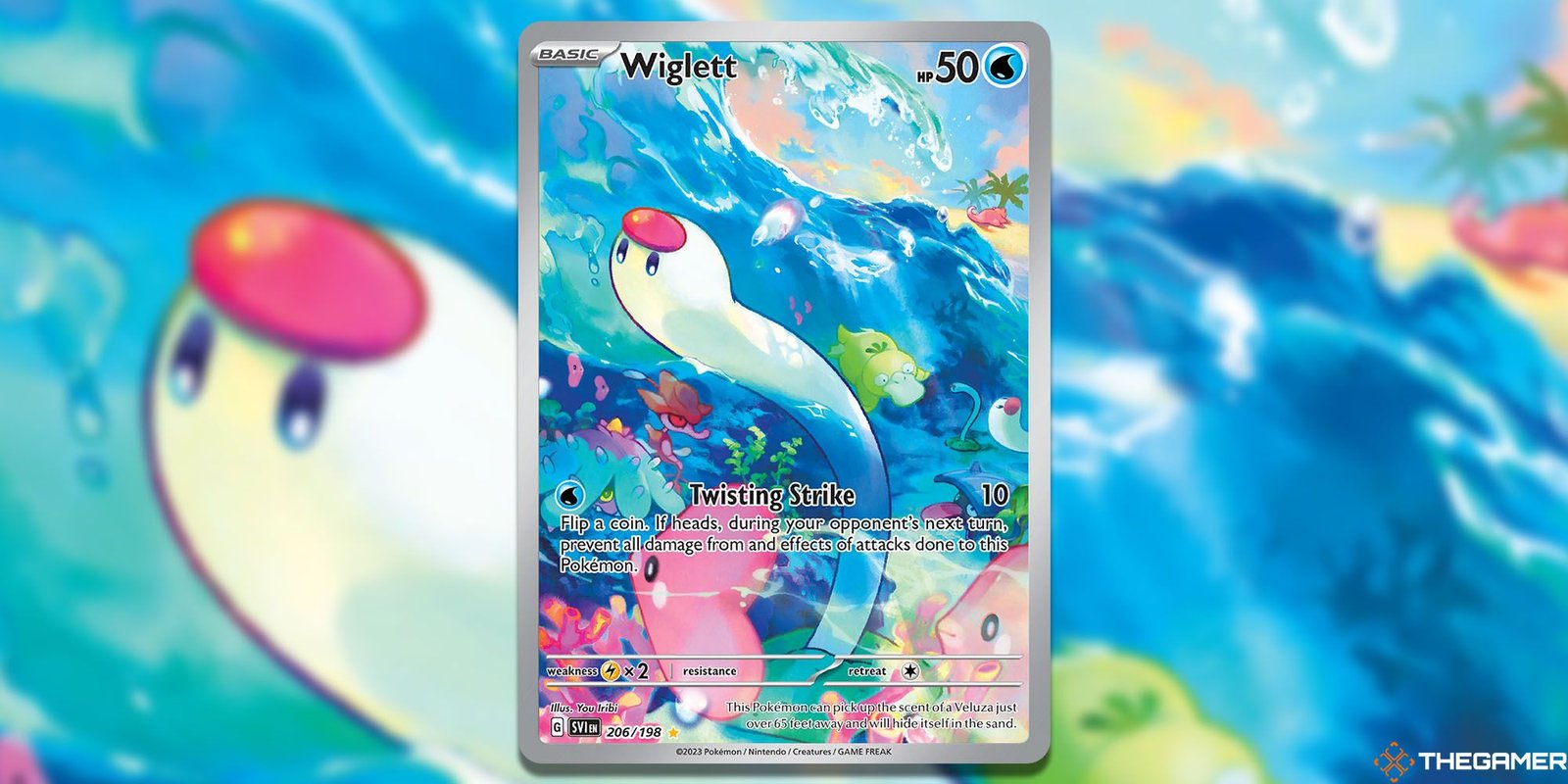 Wiglett (Scarlet & Violet #206) Pokemon TCG Card.