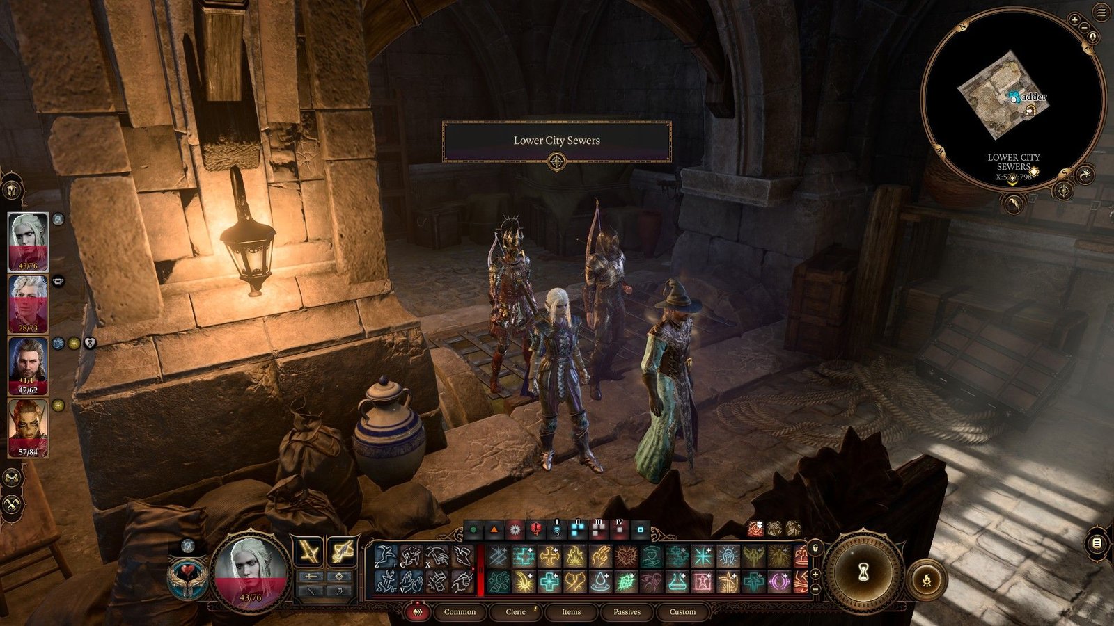 Party Finds Lower City Sewers After Entering From Emperor's Hideout