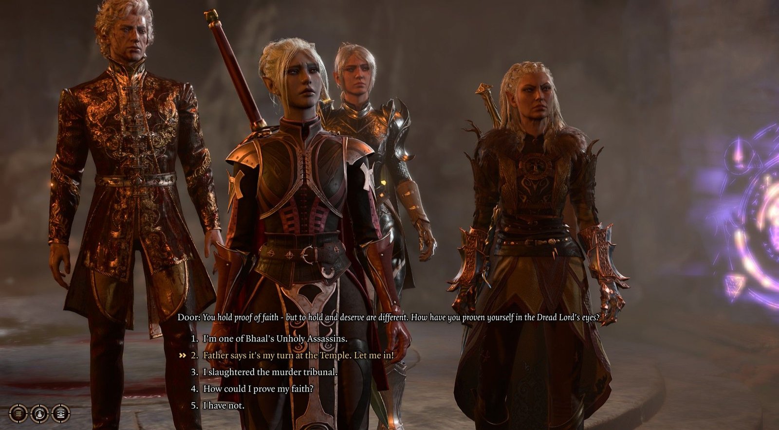 Dark Urge demands the Door of Bhaal to let her in Baldur's Gate 3