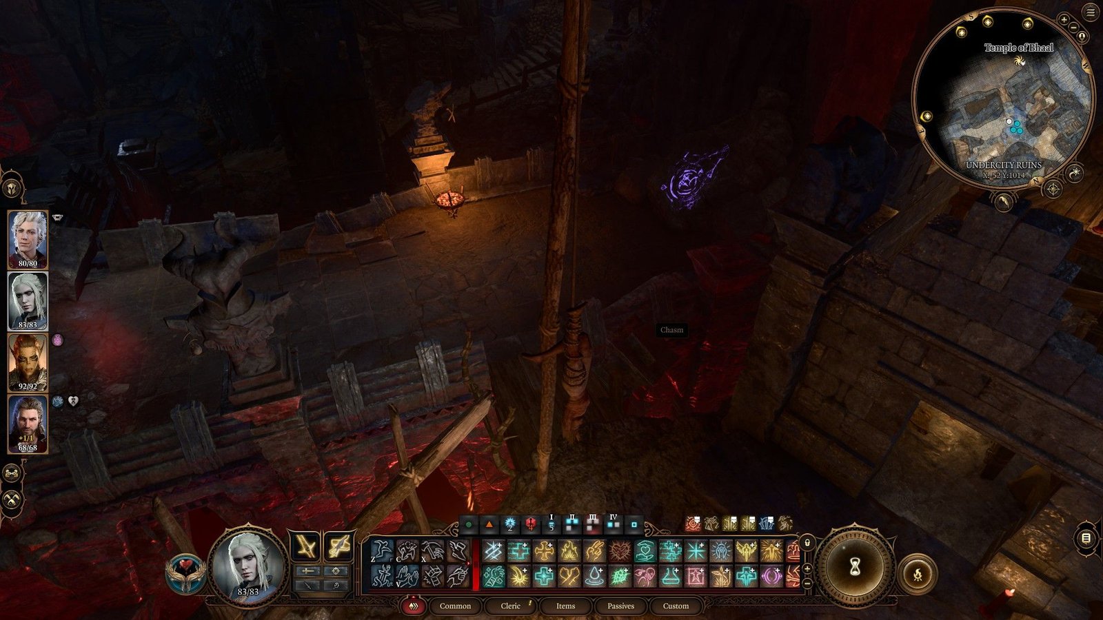 Player Finds Temple Of Bhaal Waypoint At End Of The Bridge Undercity Ruins
