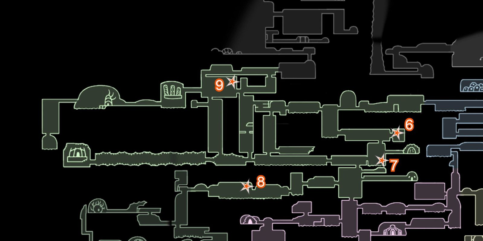 greenpath grub locations on hollow knight map screenshot