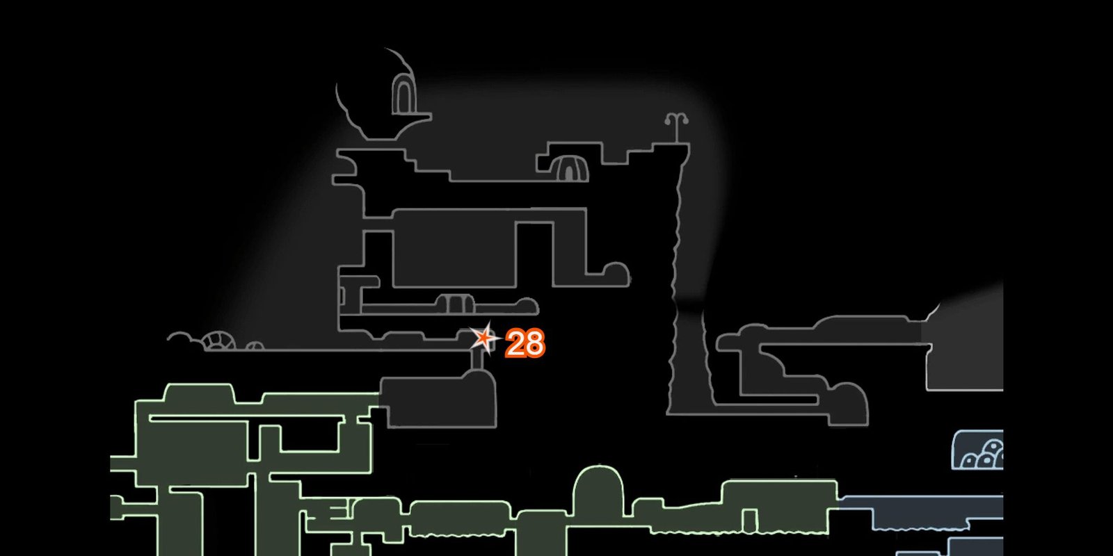 howling cliffs grub location on hollow knight map image