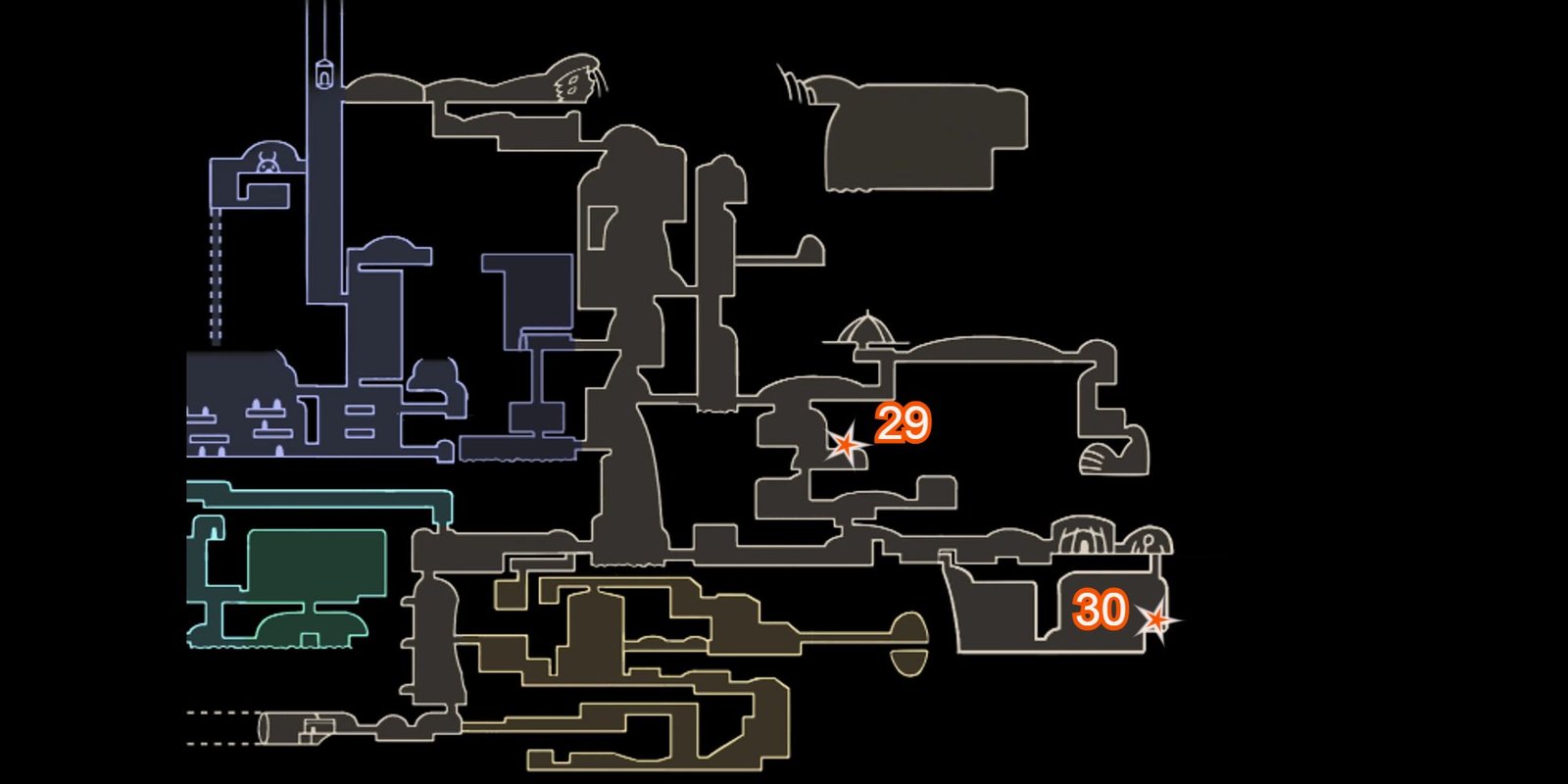 kingdom's edge grub locations on hollow knight map image