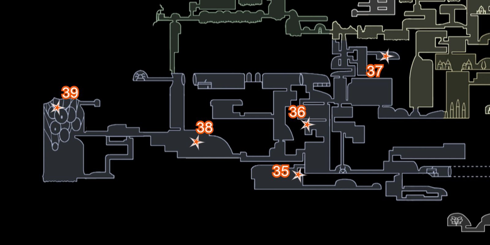 deepnest grub locations on hollow knight map image