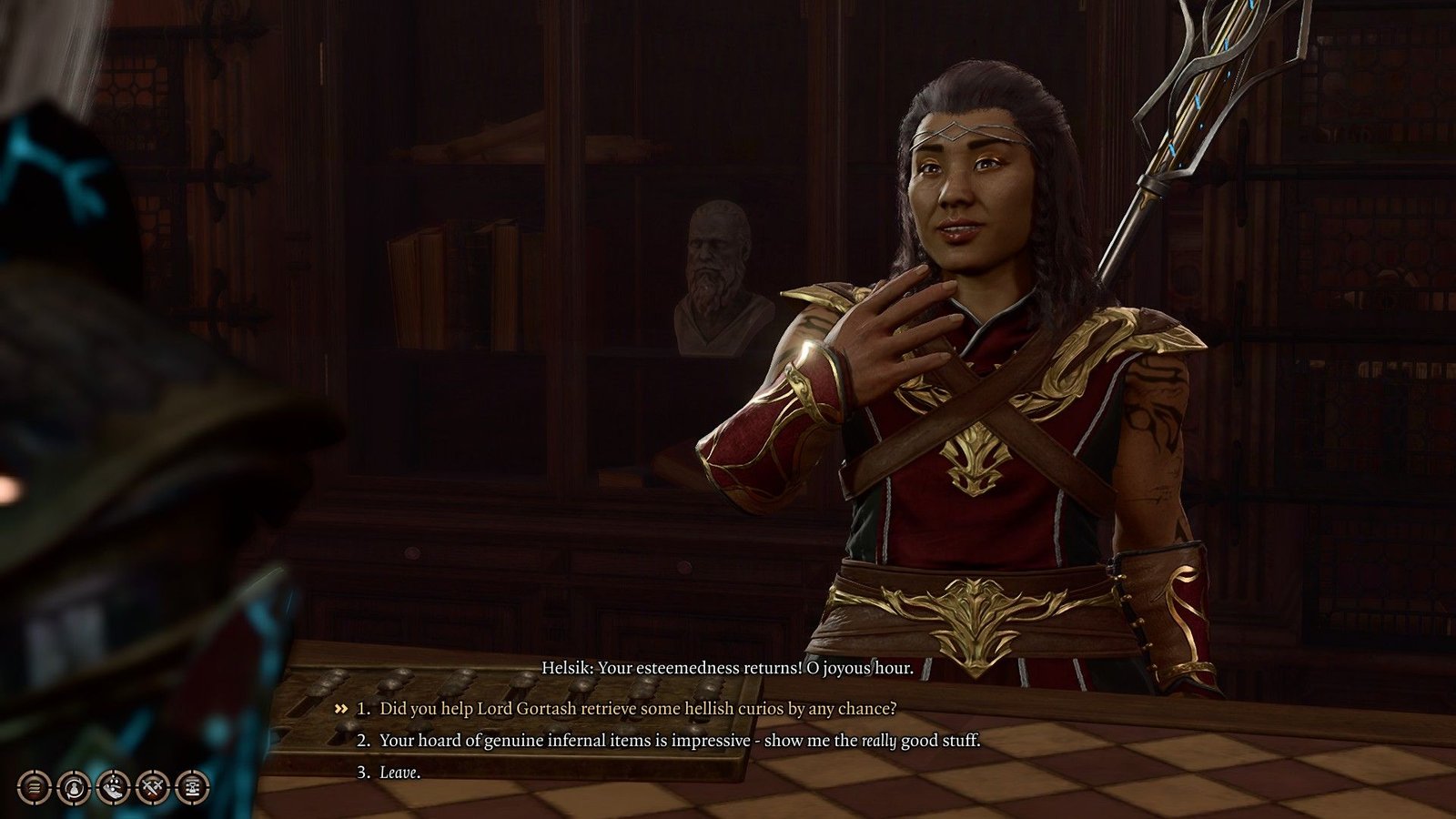 Player Asks Helsik At Devil's Fee About Dealing With Gortash In Baldur's Gate 3