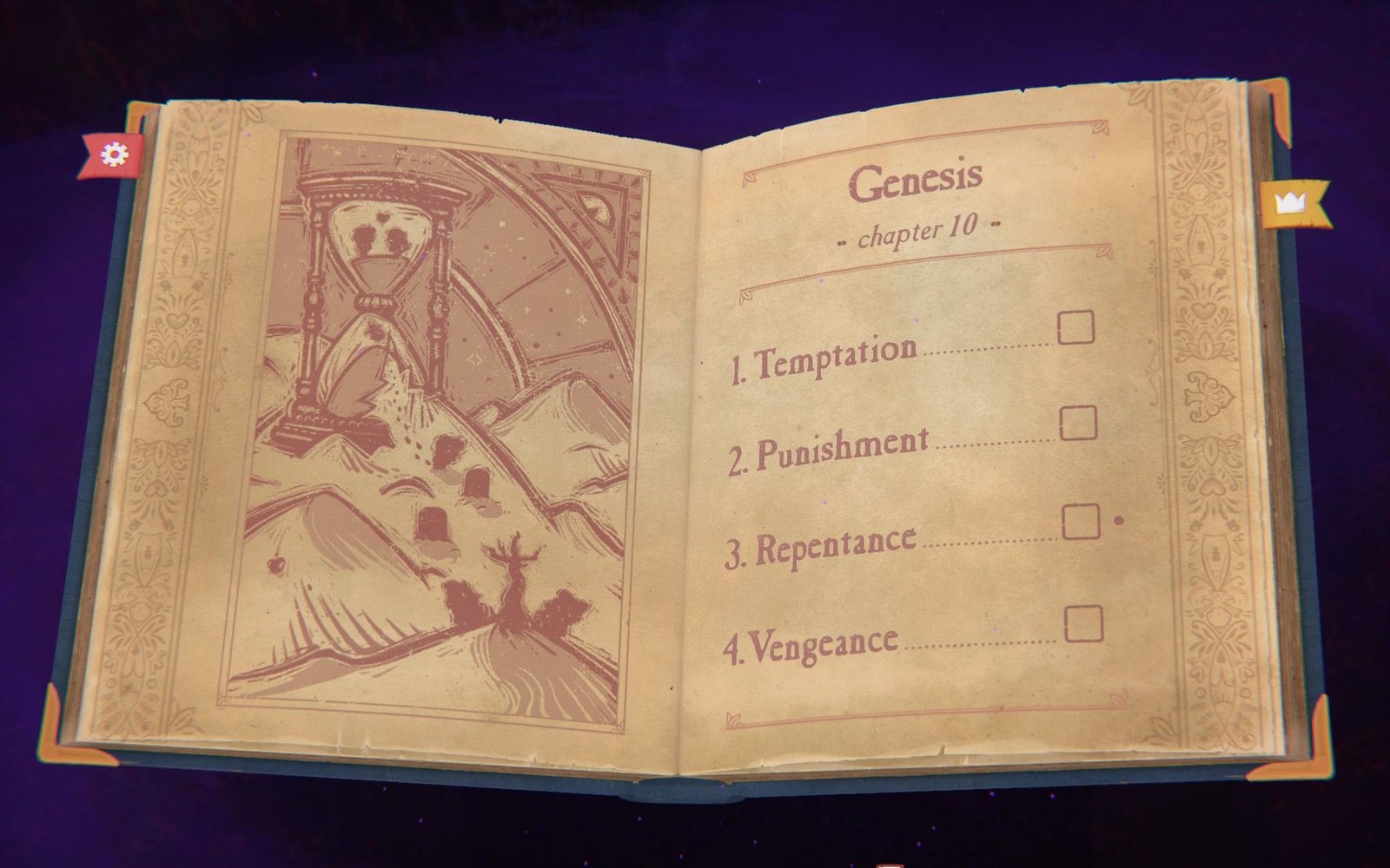 The tenth chapter of Storyteller with its four chapters listed.