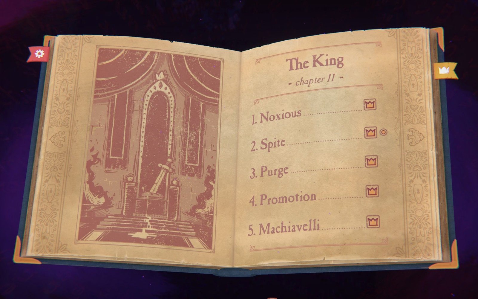 The eleventh chapter of Storyteller with its five chapters listed.