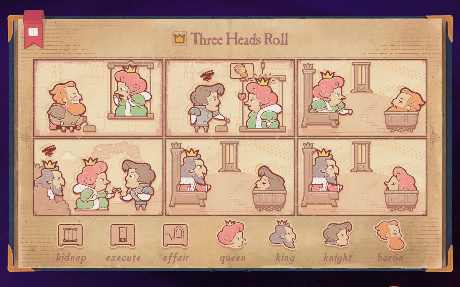 The solution to Chapter 11 Purge in Storyteller, showing three people dying.