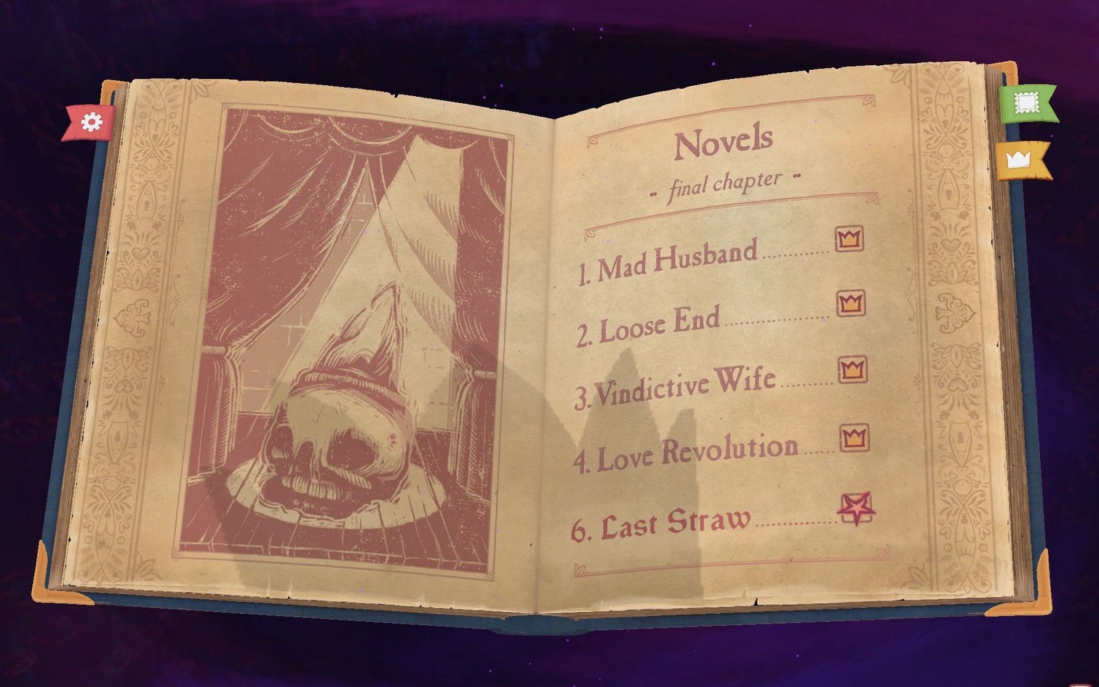 The final chapter and its five scenes in Storyteller.