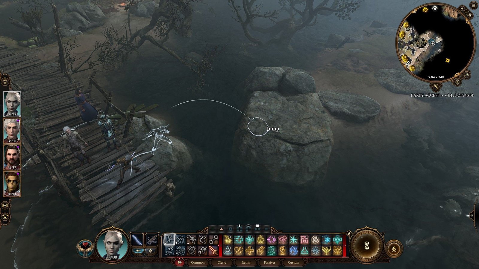 Player Jumps From Docks Onto Rocky Island To Reach Shadow Druids