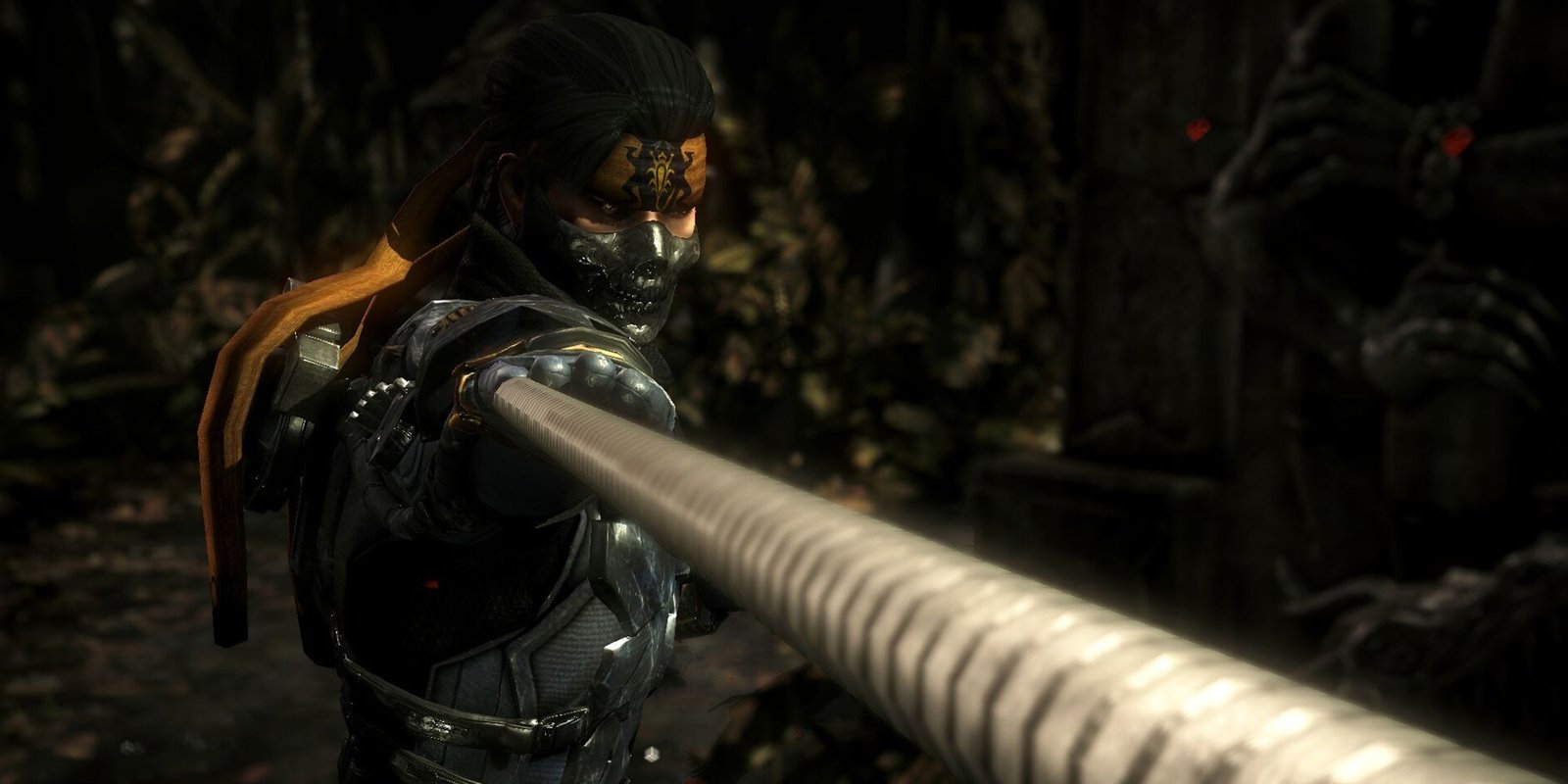 Mortal Kombat - Takeda Launching His Wire Out Toward The Camera