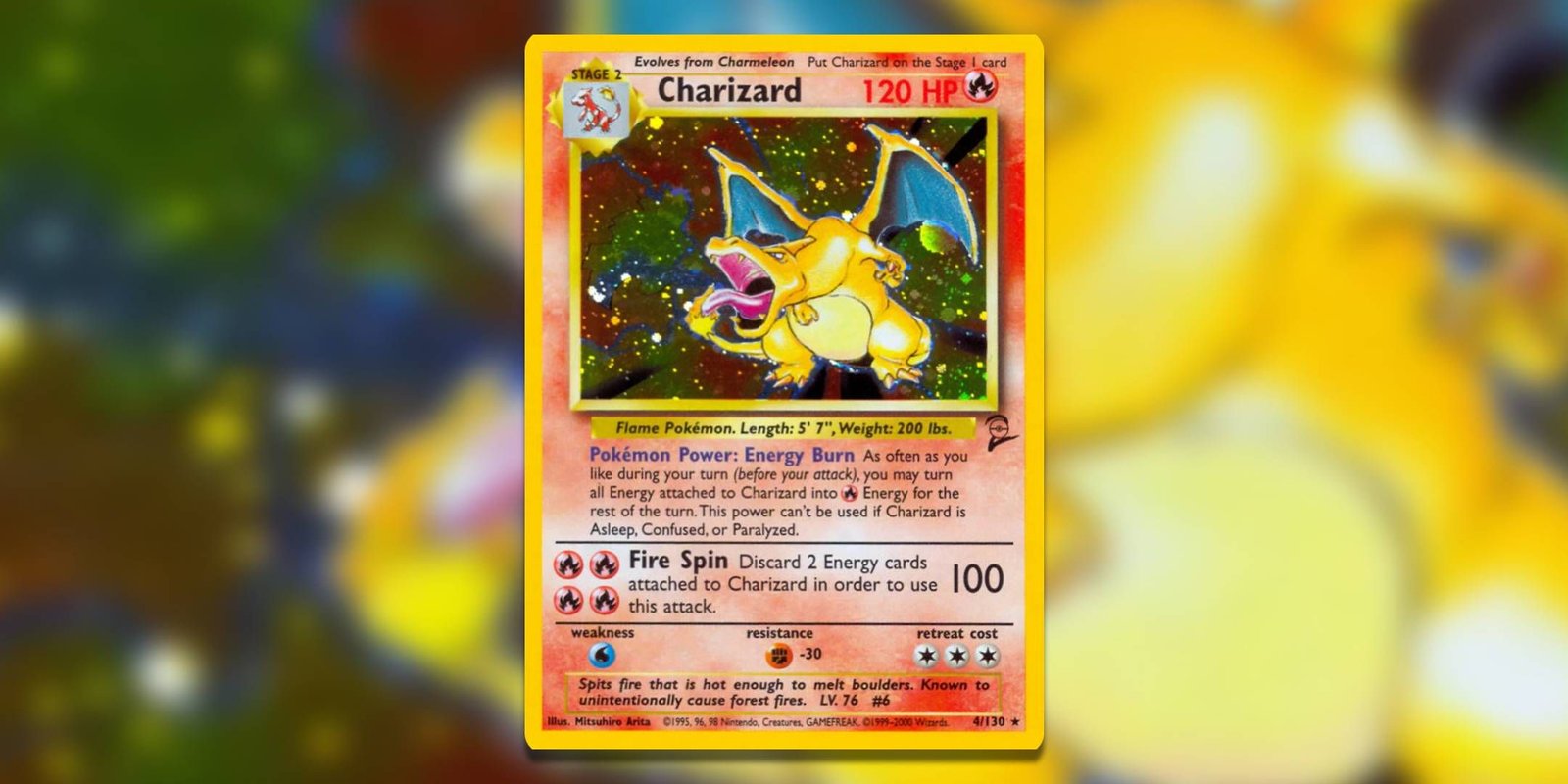 Image of the Pokemon TCG card Charizard Base Set 2 by by Mitsuhiro Arita.