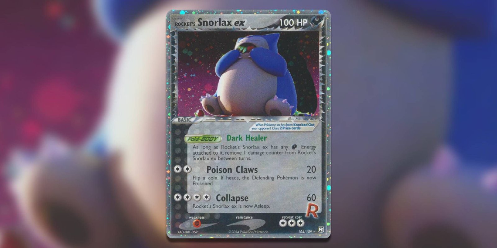 Image of the Pokemon TCG card Rocket's Snorlax ex by Mitsuhiro Arita.