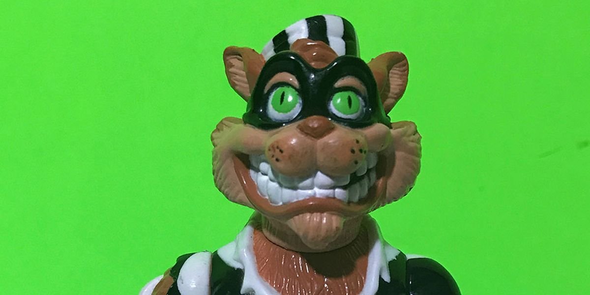 Scratch the cat action figure from Teenage Mutant Ninja Turtles
