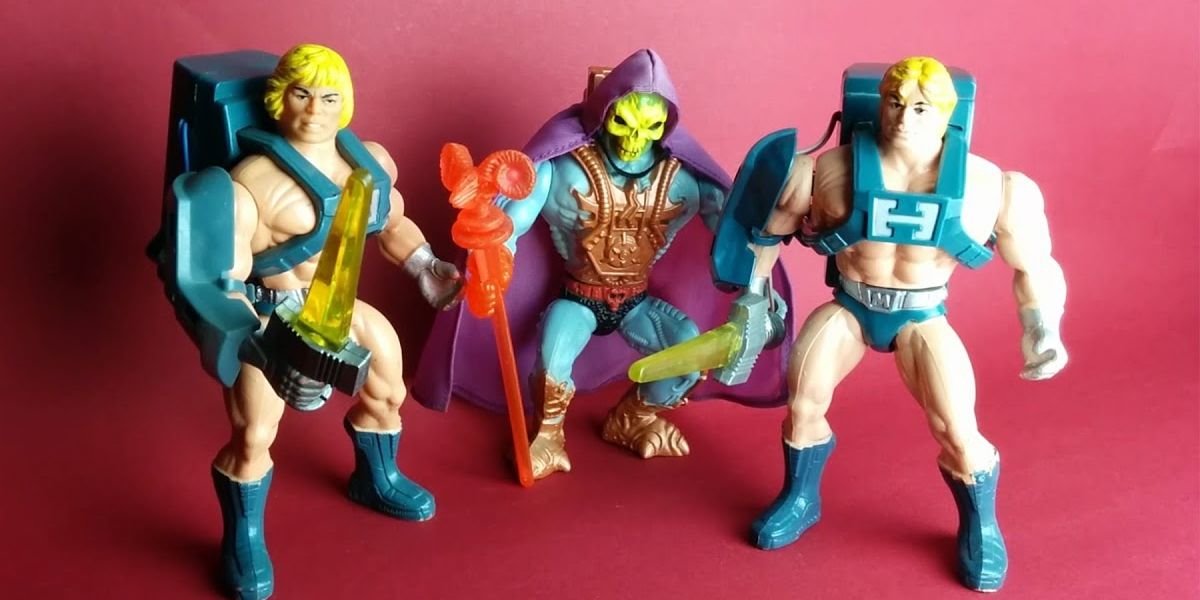 He-man Laser Light figures with Skeletor