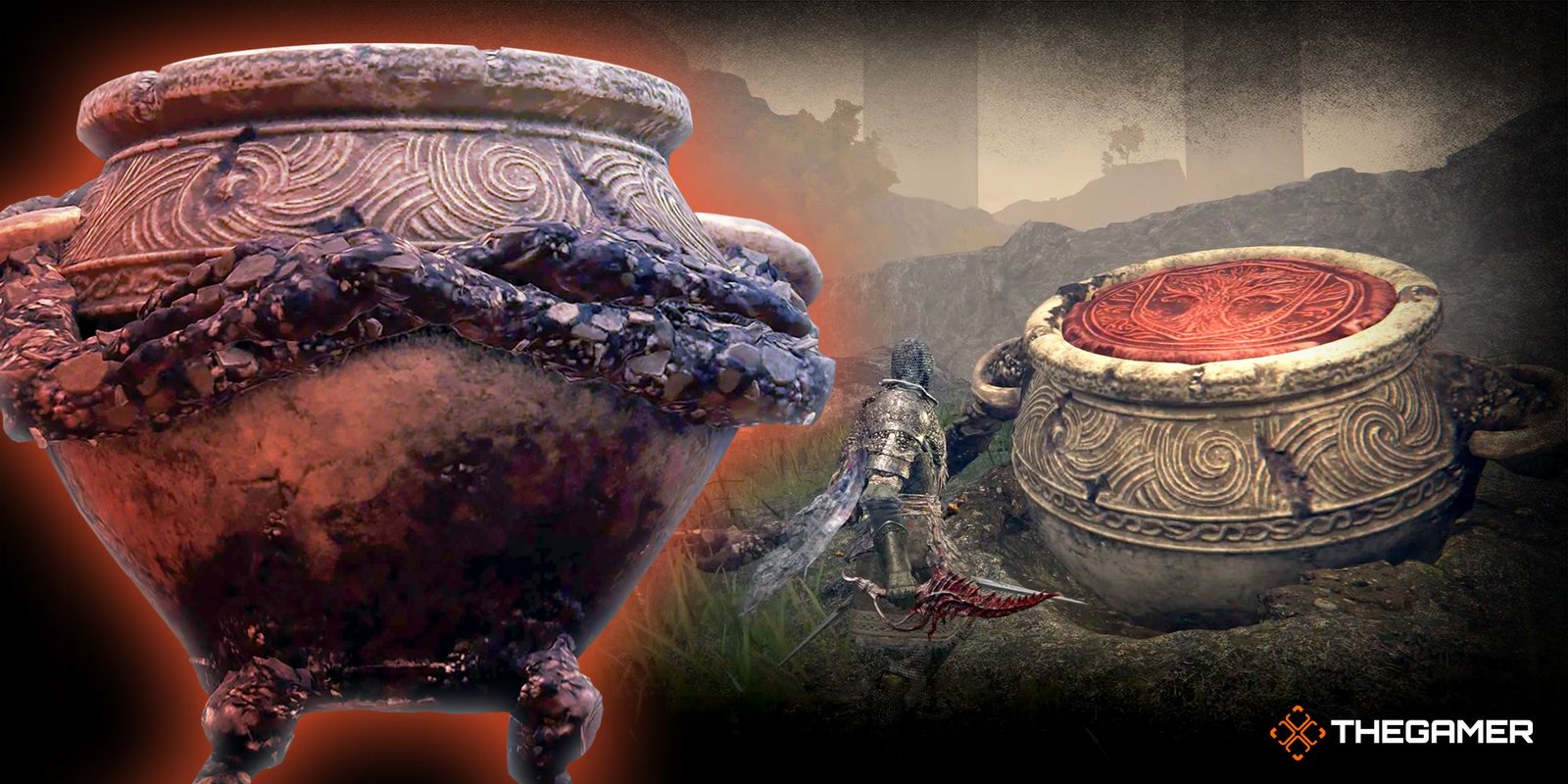 Art and screen from Elden Ring.