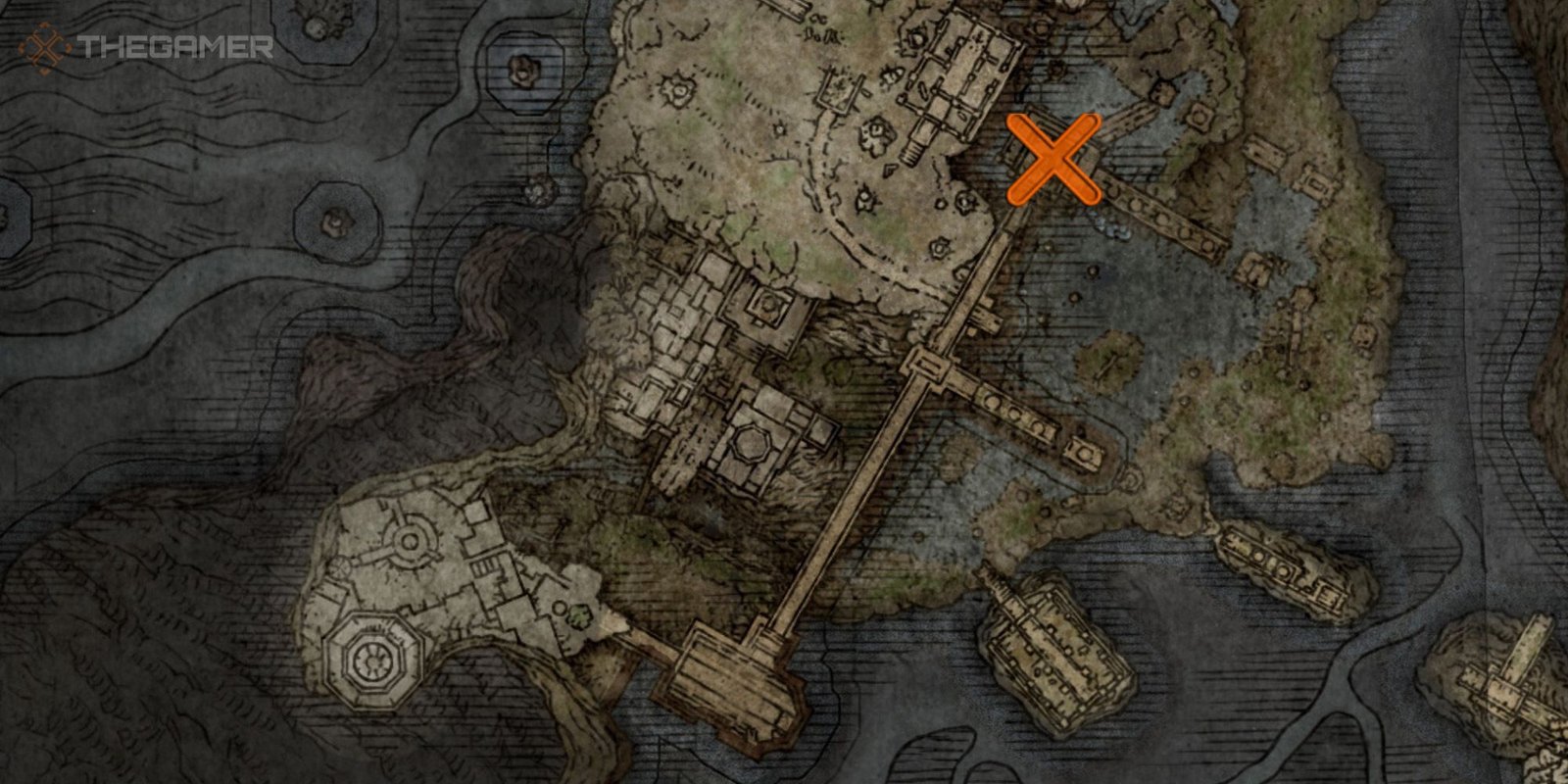 Map showing the location of the Great Oracular Bubble Sorcery in Elden Ring