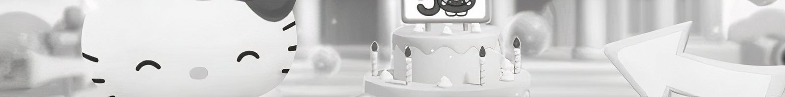 Roblox, Hello Kitty Cafe, Black And White Banner