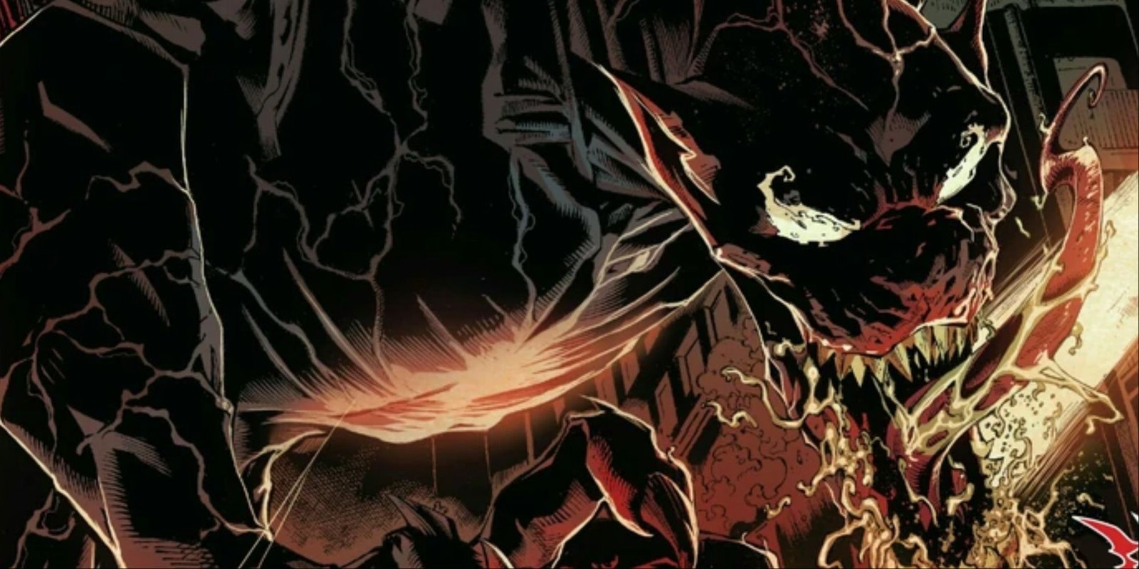 Grendel, a symbiote dragon from Marvel comics, snarling.