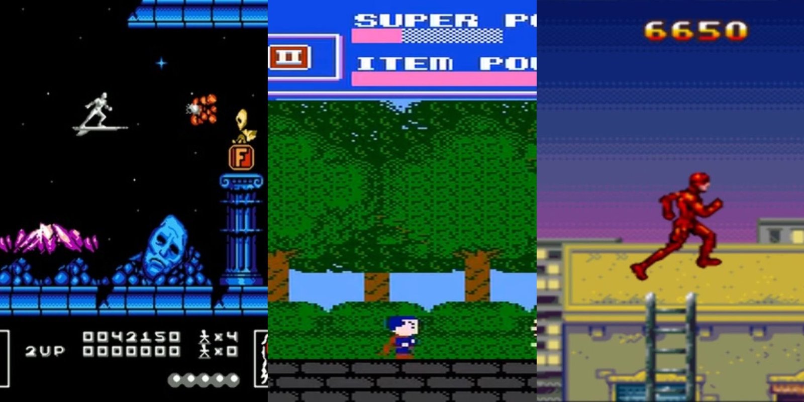 10 Marvel and DC Games You Forgot Existed featuring Silver Surfer, Superman, and Daredevil.