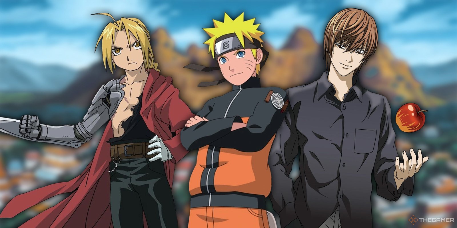 Edward Elric, Naruto, and Light Yagami.
