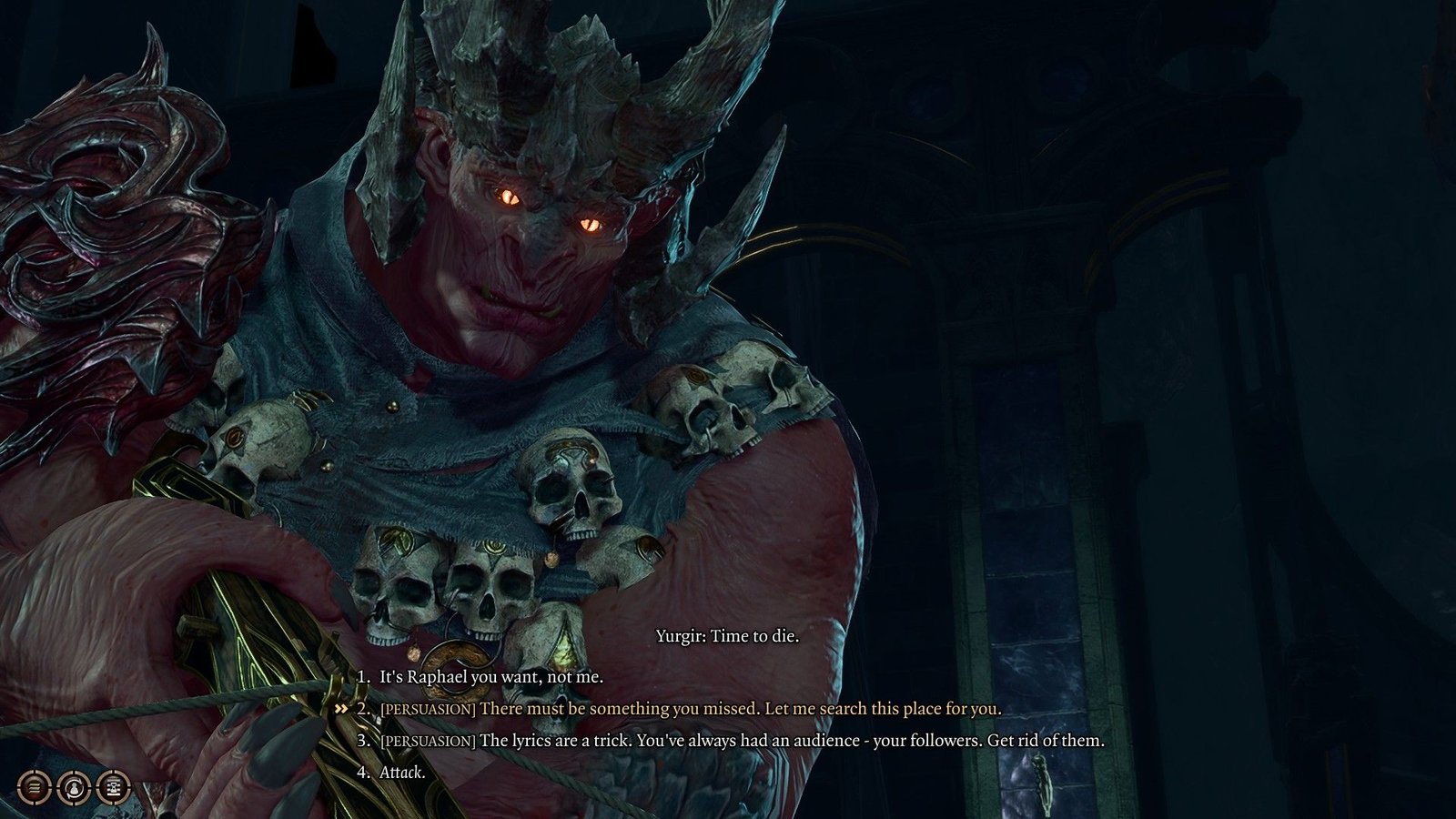 Player Chooses Option To Persuade Yurgir To Let Them Search