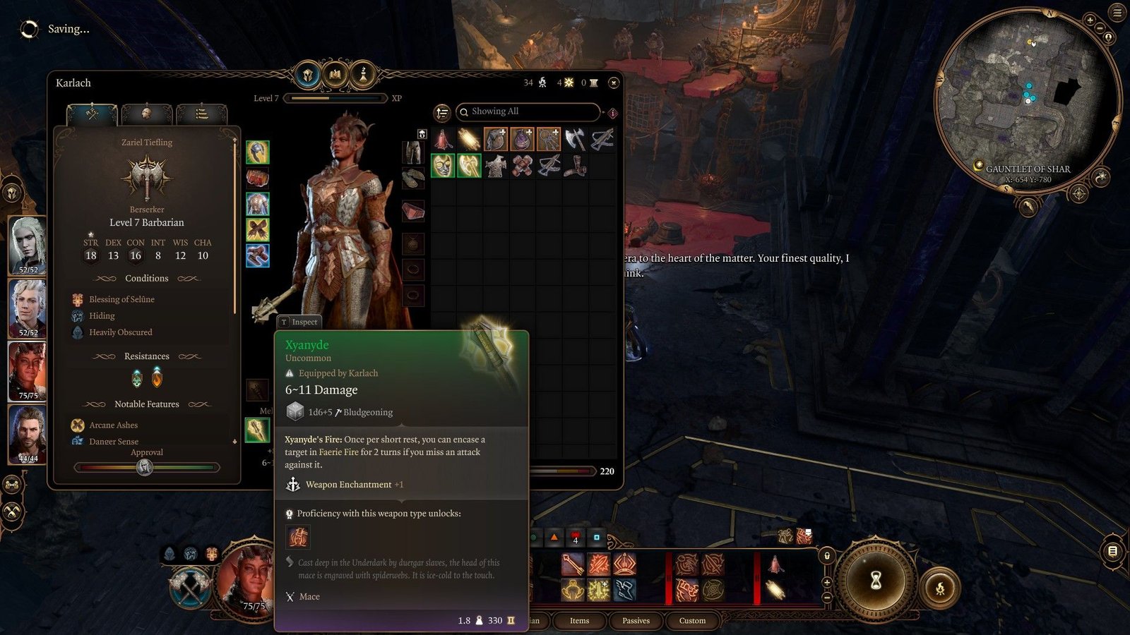 Xyanyde Mace Weapon Description Wielded By Karlach