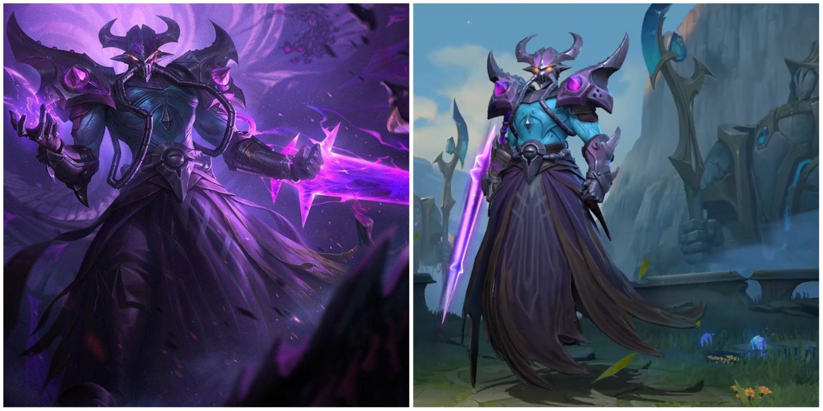 Kassadin Wild Rift model and splash art