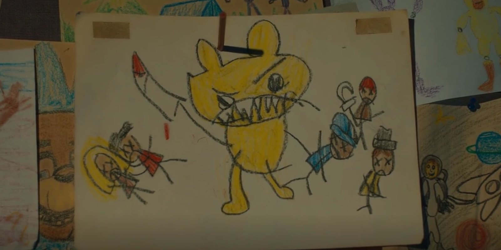 Five Nights At Freddy's: Abby's Picture Showing Afton Killing The Kids