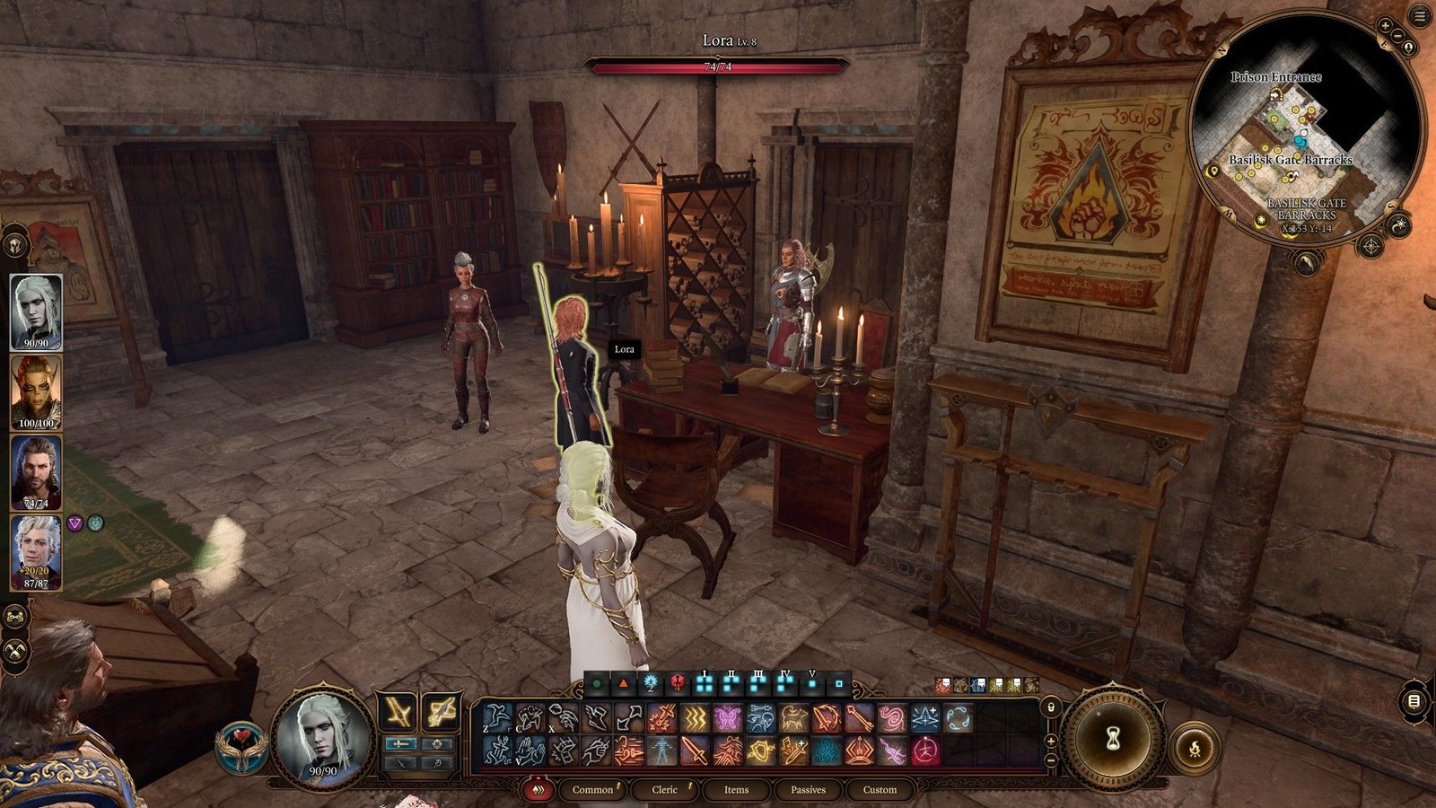 Player Finds Lora Speaking With Tampered Flaming Fist Guard At Basilisk Gate Barracks