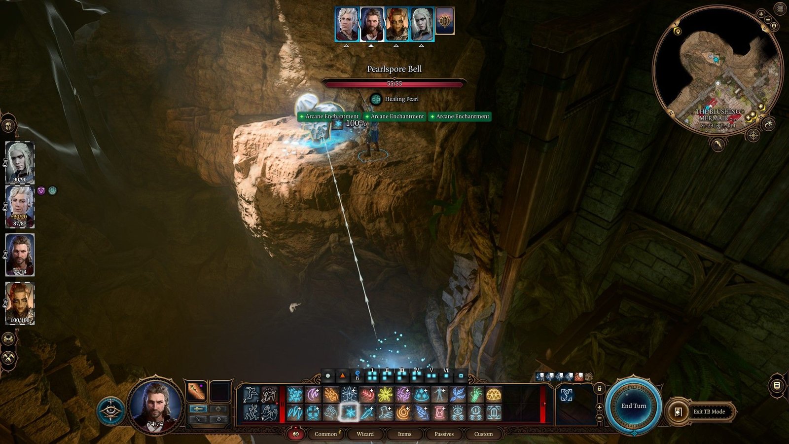 Gale Attacks Mushroom In Auntie Ethel's Lair With Ray Of Frost