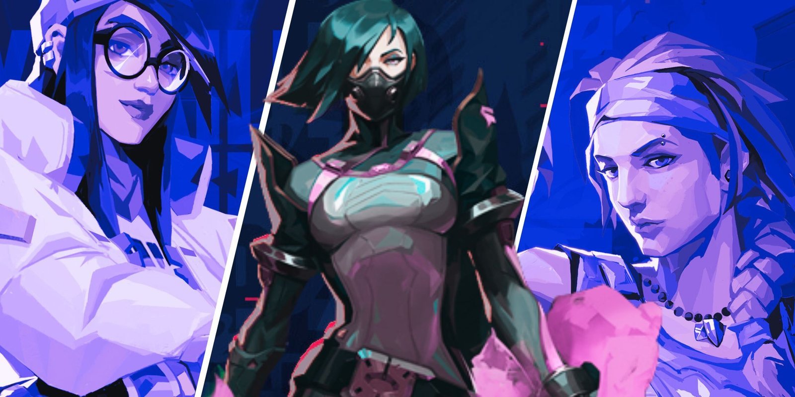 Feature image Valorant including Killjoy, Viper, and Skye
